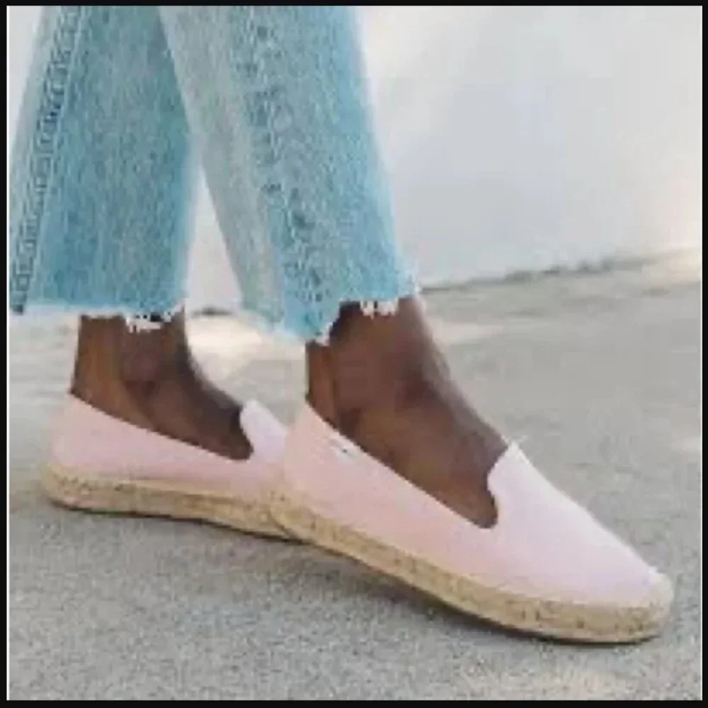 Soludos Baby Pink Espadrille Sandals Smoking Slipper Pastel Neutral NEW Womens 5